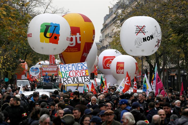 Escasa movilizaciÃ³n en la cuarta protesta contra la reforma laboral de Macron